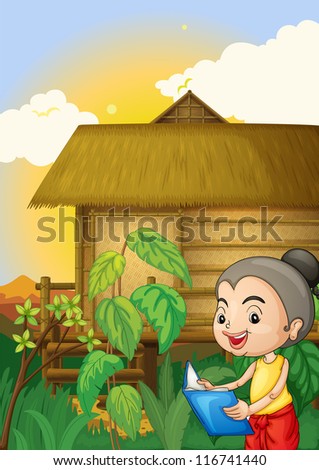 Illustration of a thai scene