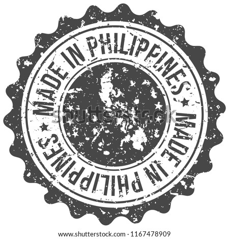 Philippines Made In Map Travel Stamp Icon City Design Tourism Export Seal.