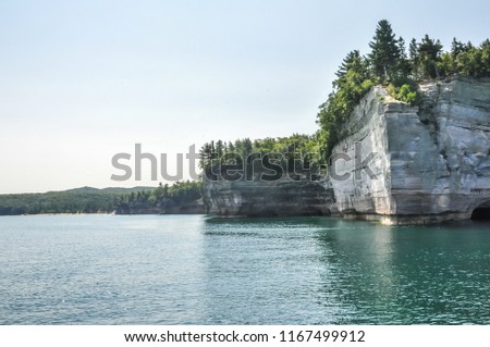 cliffs on lake