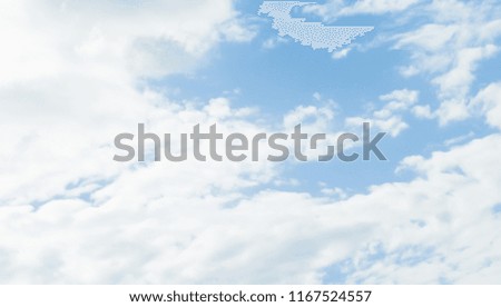 Blue gradient Sky and Clouds