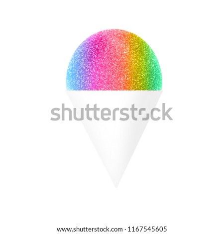 Snow Cone - rainbow colors