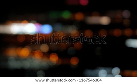 The bokeh lights are abstract on the streets of the city, reflecting the colorfulness and vitality of the night.