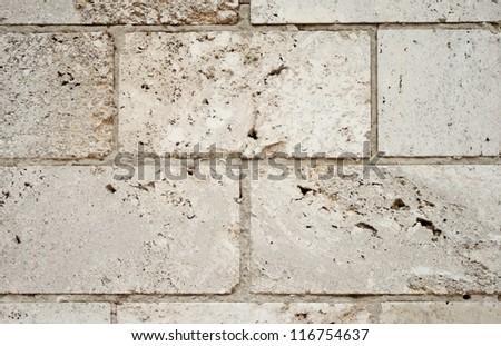 Rock texture in Kerch, Crimea, Ukraine/wall construction