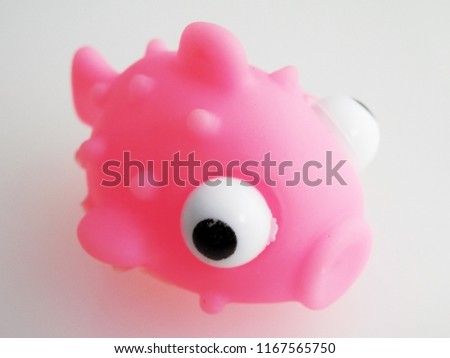 pink rubber puffer fish
