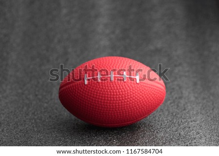 Rubber red american football toy