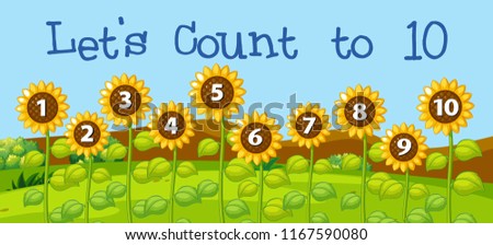Let's count to ten illustration