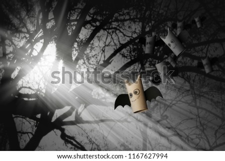 Sweetie bats of Halloween for Halloween concept background. DIY.