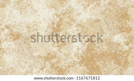 Distressed Grunge Dotted Texture. Vintage Dirty Dotted Pattern. Scatter Style Texture. Beige Broken, Spotted Print Design Pattern.