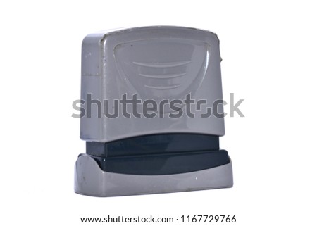 Stamp for documents on white background.