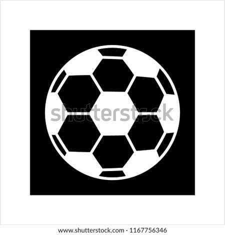 Football Icon, Soccer Ball Design Vector Art Illustration