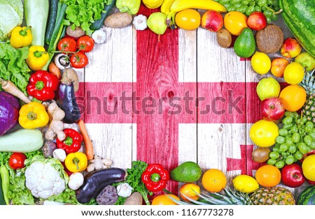 Fresh fruits and vegetables from Georgia