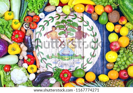 Fresh fruits and vegetables from Belize