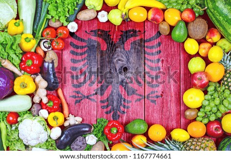 Fresh fruits and vegetables from Albania