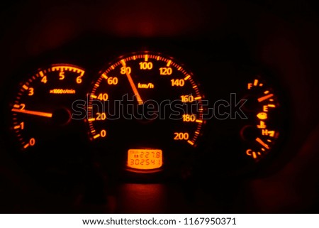 Speed ​​limit Speedometer car