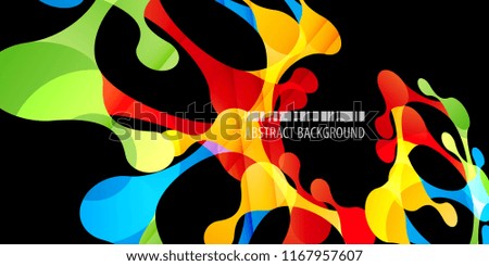 Abstract colorful background template with blended multiple geometric objects