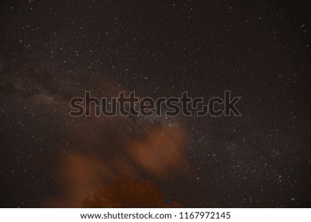 Starry night sky on Wanaka, New Zealand
