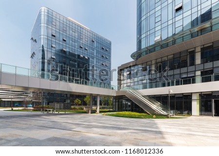 Empty floor and Windows of Skyscraper Business Office ，chongqing,china Royalty-Free Stock Photo #1168012336