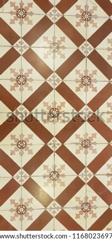 Flowery Floor pattern Tegel Kunci