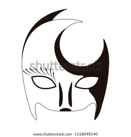 Isolated carnival mask icon. Vector illustration design