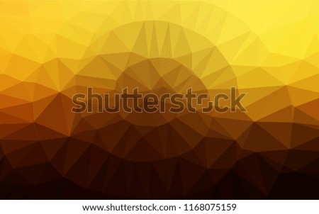 Dark Orange vector abstract polygonal texture. Creative illustration in halftone style with gradient. The best triangular design for your business.