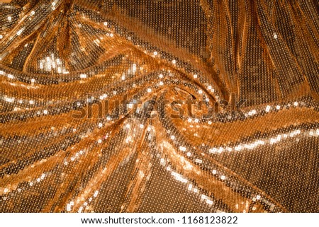 Gold sequins fabric