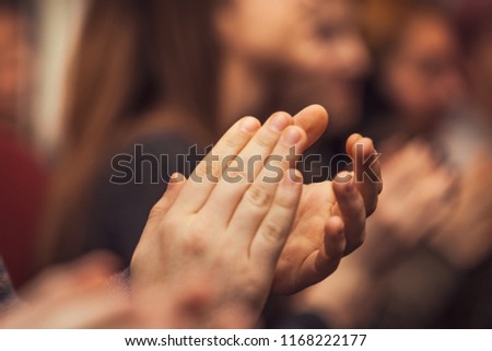 Hands clapping, applause Royalty-Free Stock Photo #1168222177