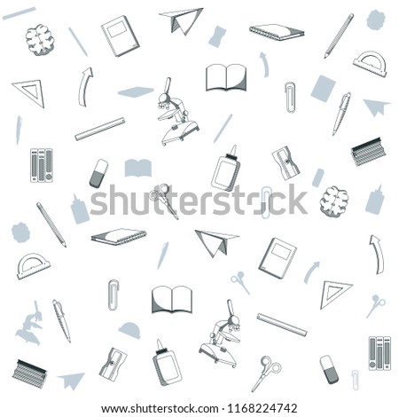 School utensils background
