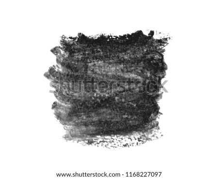 Black ink background painted by brush.