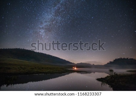 milky way in highland camp