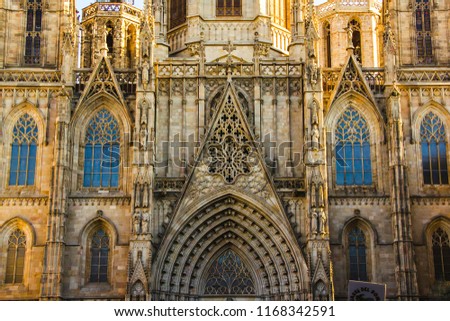 Barcelona Cathedral in Gothic Quarter Catalonia Spain