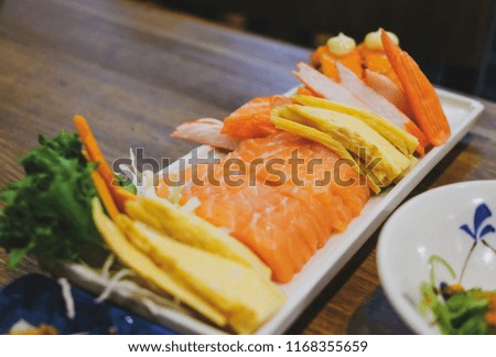 salmon on dish look delicious