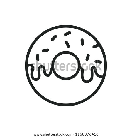 glazed cake with a hole vector icon Royalty-Free Stock Photo #1168376416