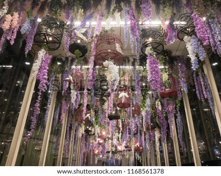 Bird Cage and Flower Decoration