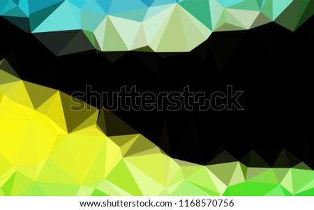 Light Green, Yellow vector hexagon mosaic template. Shining colored illustration in a Brand new style. The best triangular design for your business.