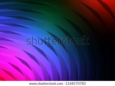 Dark Multicolor, Rainbow vector cover with long lines. Shining colored illustration with narrow lines. The pattern can be used for busines ad, booklets, leaflets