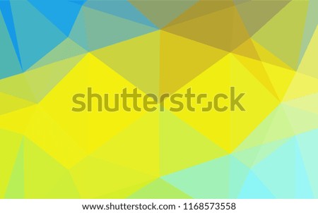 Light Blue, Yellow vector polygon abstract background. Shining illustration, which consist of triangles. A new texture for your design.