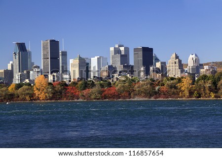 Montreal skyline in autumn