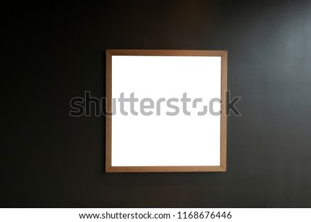 Picture frame with modern  wall background 