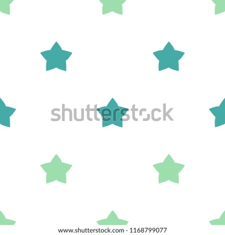 Vector seamless pattern with mint and blue stars. Decorative illustration, good for printing. Colorful wallpaper vector. Great for label, print, packaging