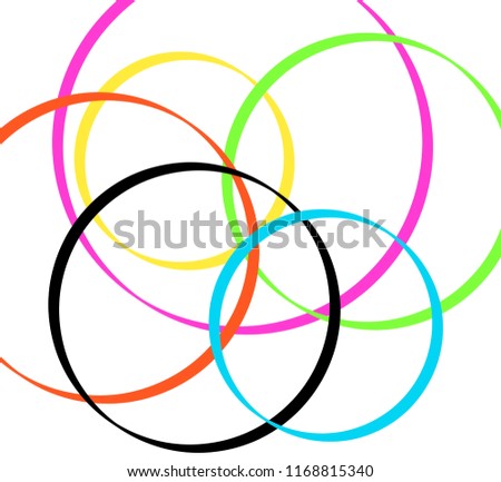Colorful circle on white background. 