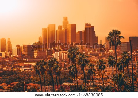 Aerial view of Downtown Los Angeles Royalty-Free Stock Photo #1168830985