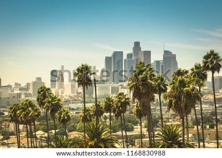 Aerial view of Downtown Los Angeles Royalty-Free Stock Photo #1168830988