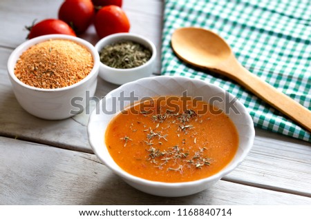 Turkish traditional tarhana soup Royalty-Free Stock Photo #1168840714