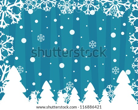 vector image of winter background, usable for christmas designs
