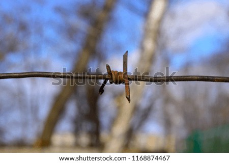 The background of the barbed wire