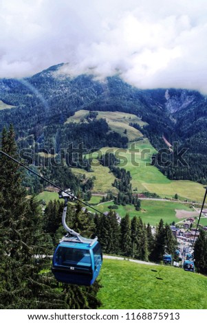 Cable car in Leogang Austria- European Alps
