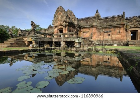 Phanomrung History Park shadow reflection water