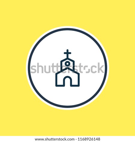 Vector illustration of church icon line. Beautiful events element also can be used as chapel icon element.