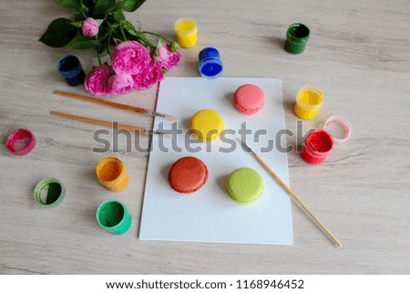 Drawing paints, Macaroons
