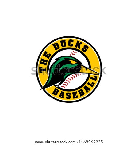 american sports duck baseball softball logo template